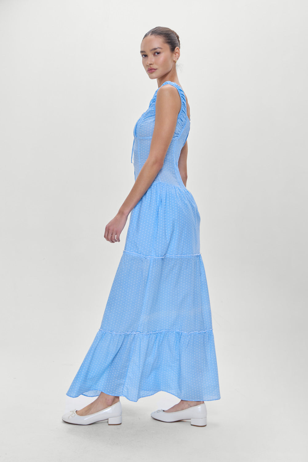 Christabelle Polka Dot Maxi Dress - Raindrop - Image 2