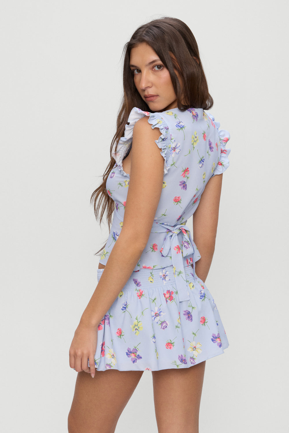 Alternative view of Clover Mini Skirt - Fresh Florals