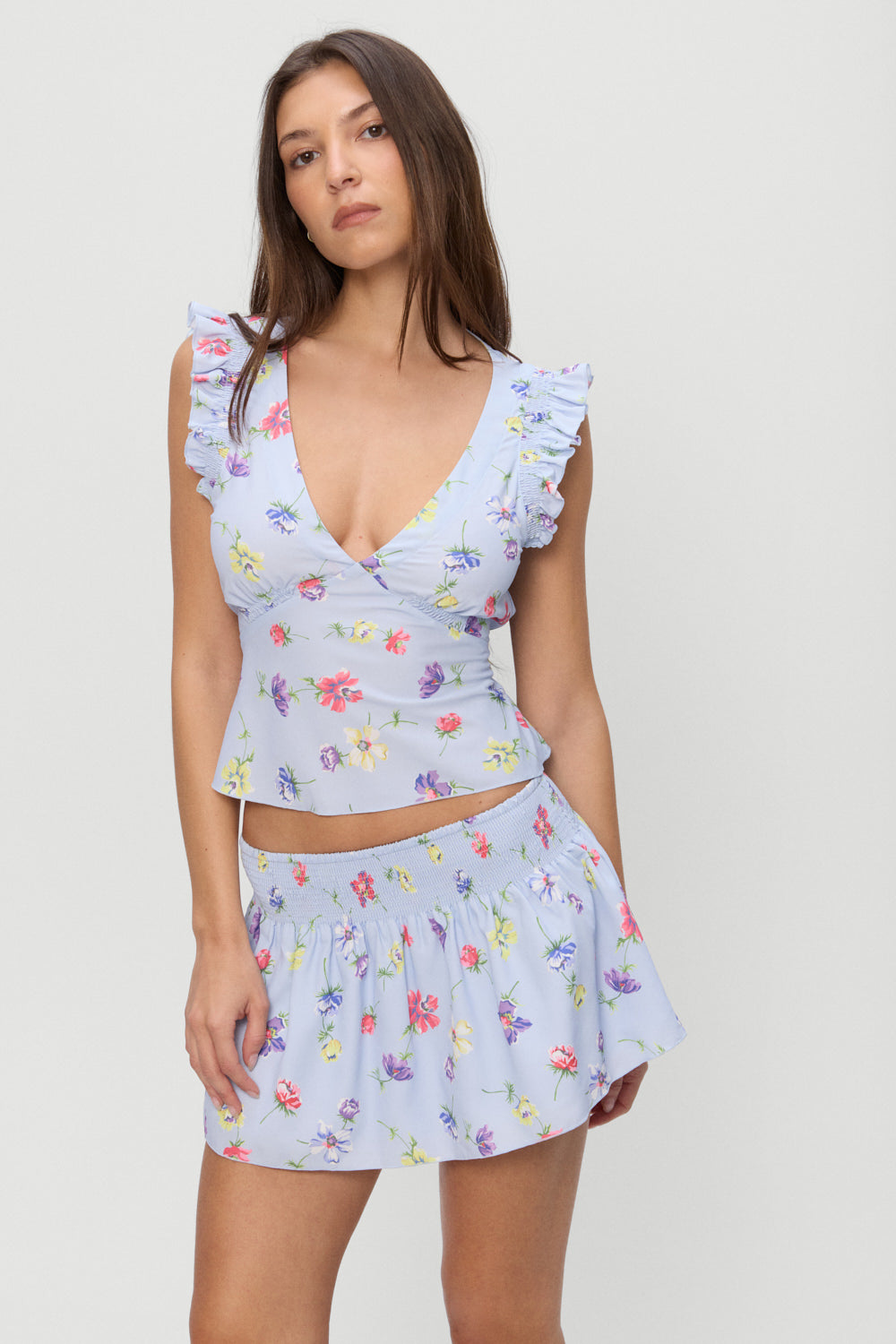 Clover Mini Skirt - Fresh Florals - Image 5