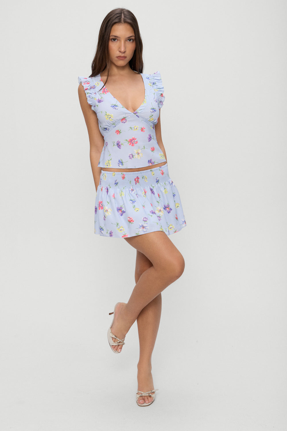 Clover Mini Skirt - Fresh Florals - Image 4