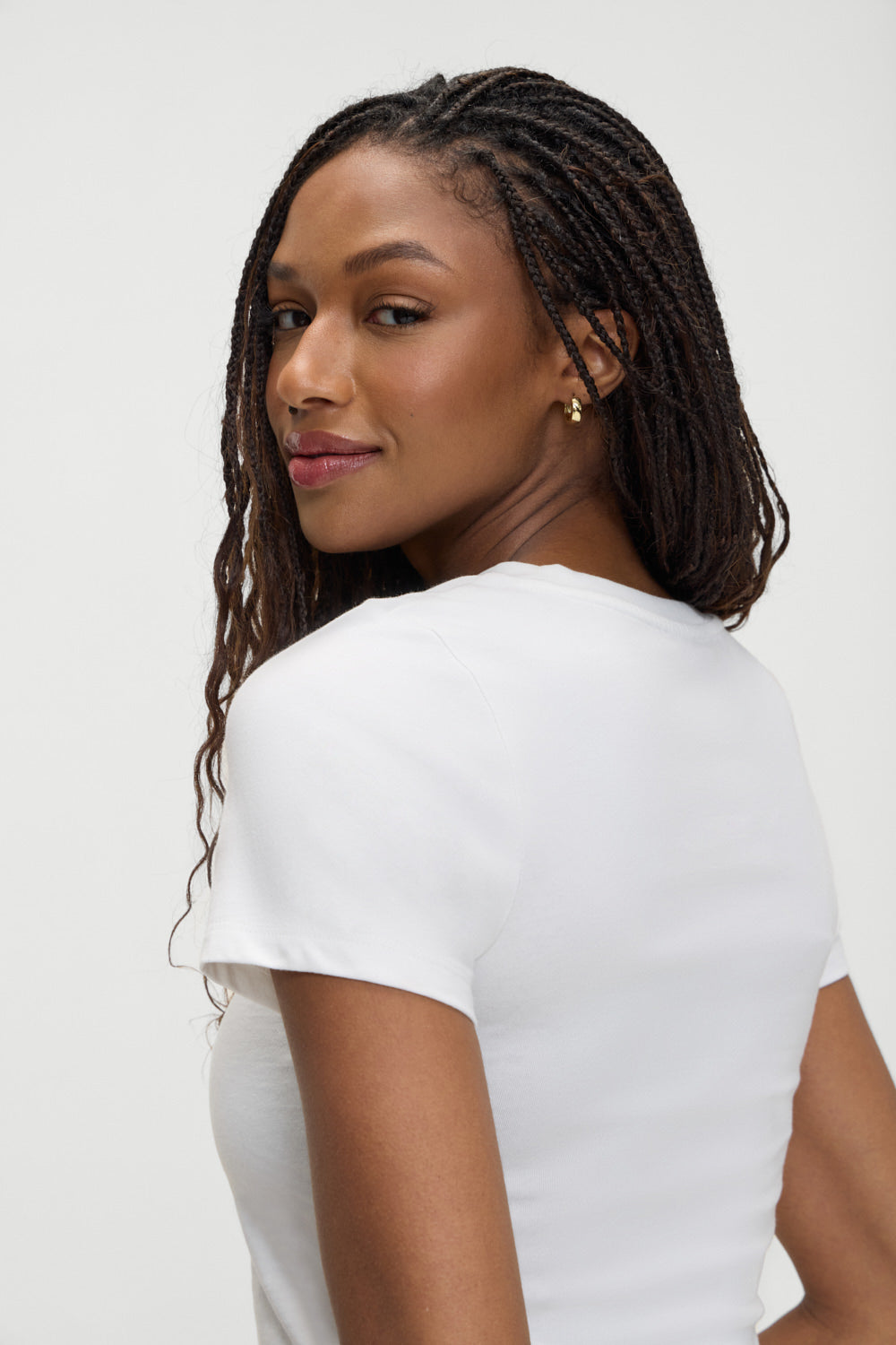 Alternative view of Collins Cropped T Shirt - White