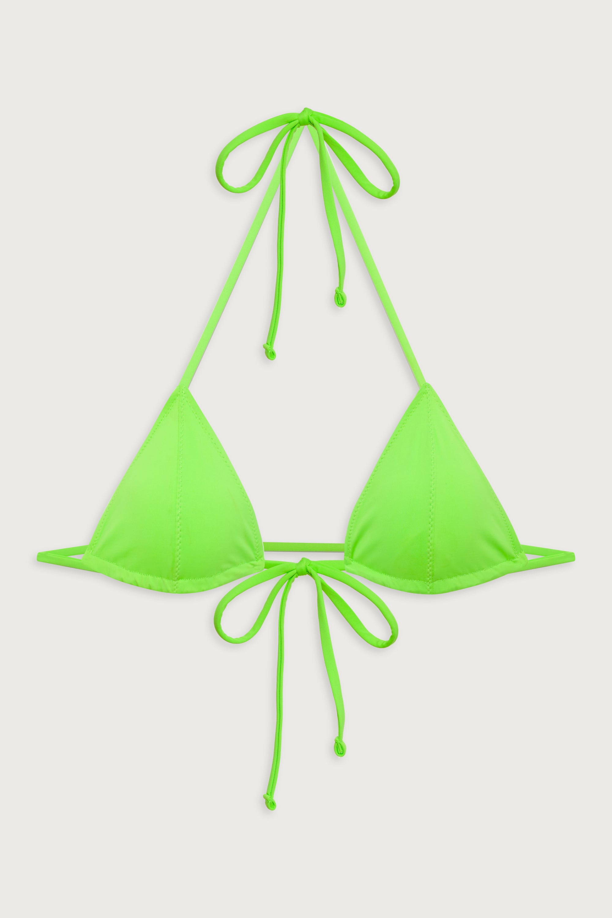 Coastal Micro Triangle Bikini Top - Green Glow - Image 2