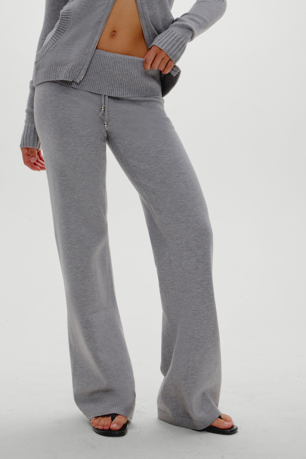 Alternative view of Dawson Knit Fold Over Pants - Cloud Cover