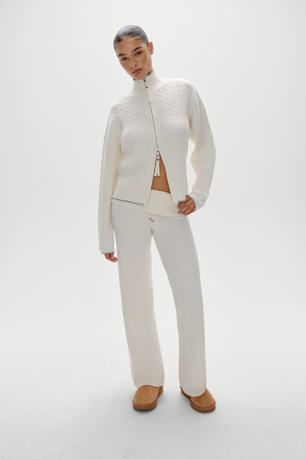Alternative view of Dawson Knit Fold Over Pants - Honeymoon