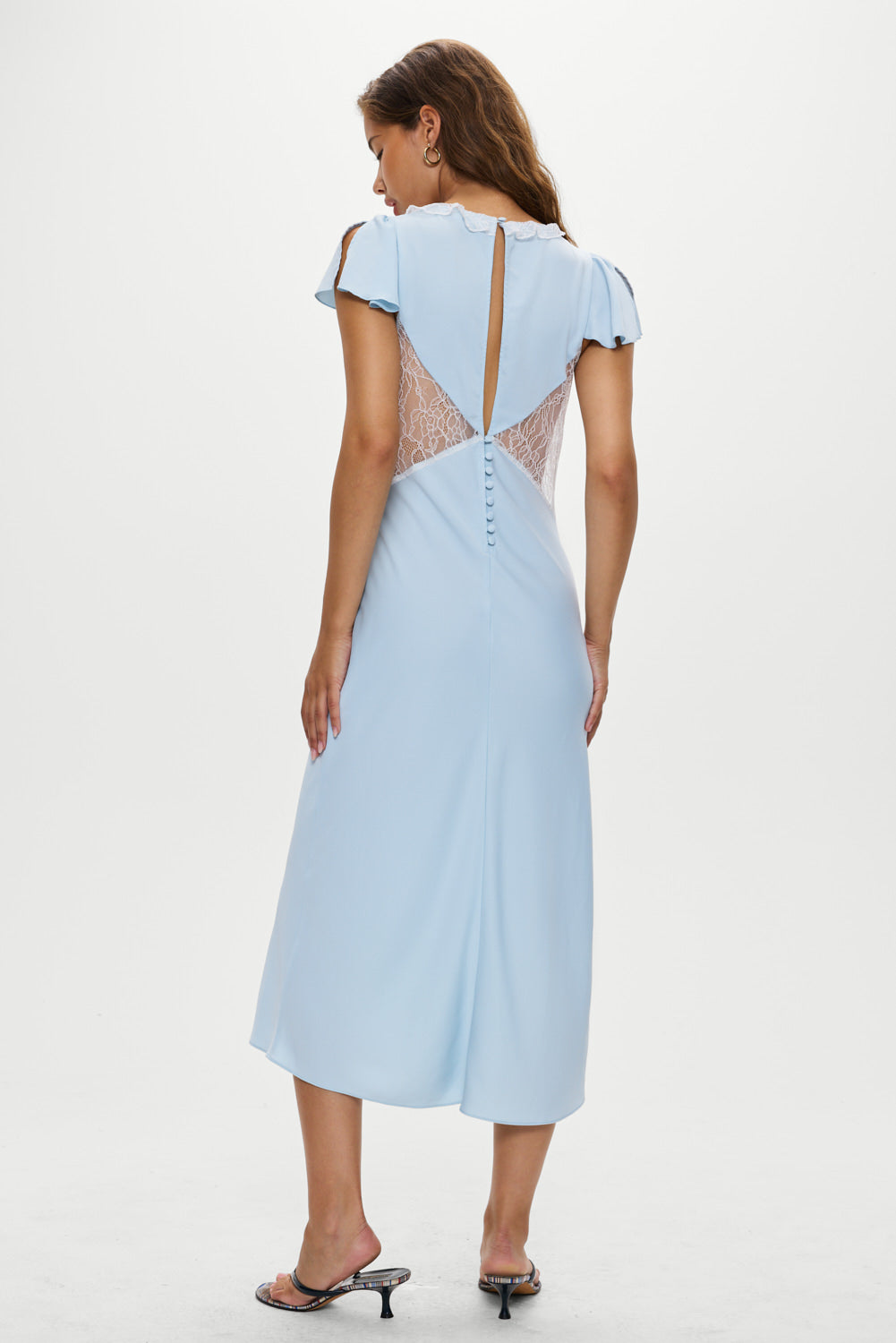 Delicate Lace Midi Dress - Angel's Breath - Image 6