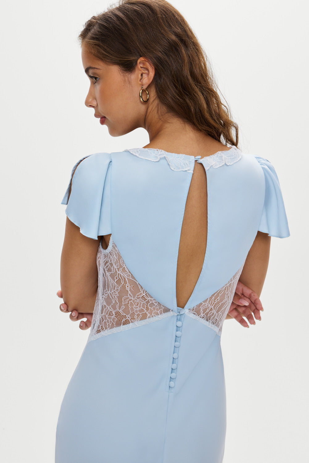 Delicate Lace Midi Dress - Angel's Breath - Image 5
