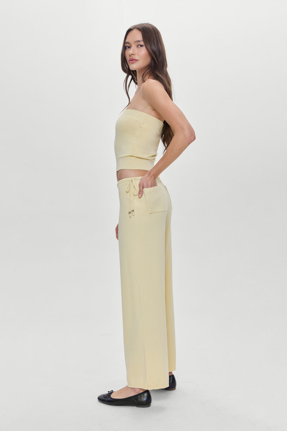 Destiny Knit Strapless Shirt - Buttercup - Image 6