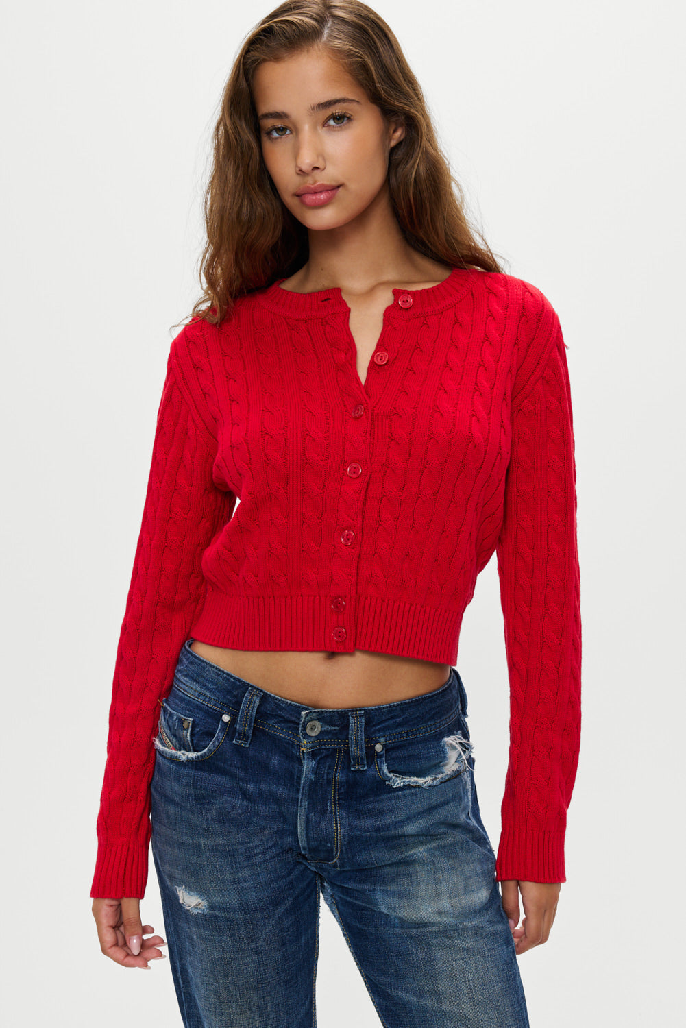 Alternative view of Dudley Cable Knit Cardigan - Heartstrings