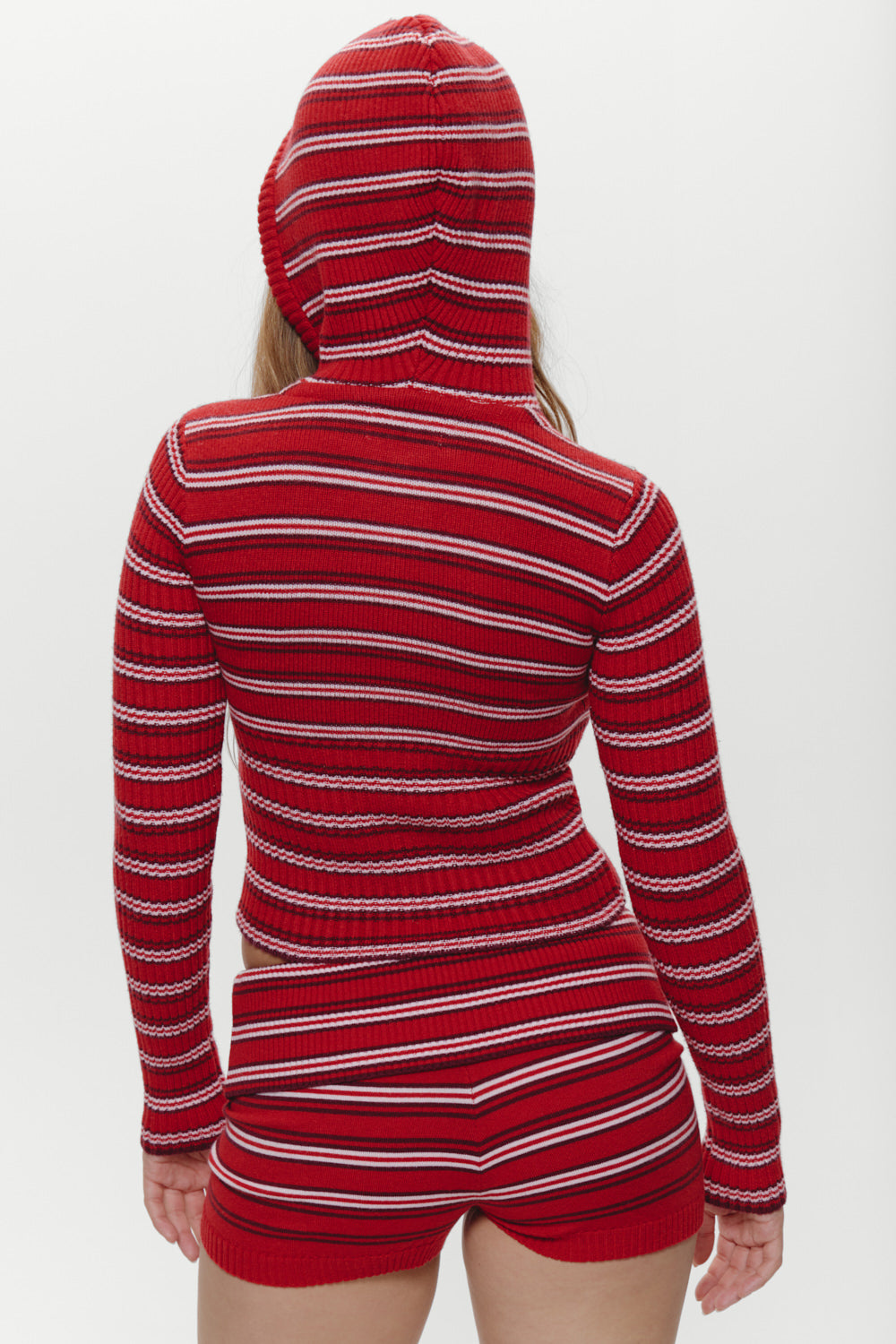 Alternative view of Estelle Knit Booty Shorts - Strawberry Stripe
