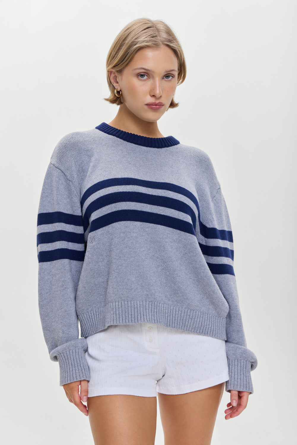 Alternative view of Kip Oversized Crewneck Sweater - Rain Cloud