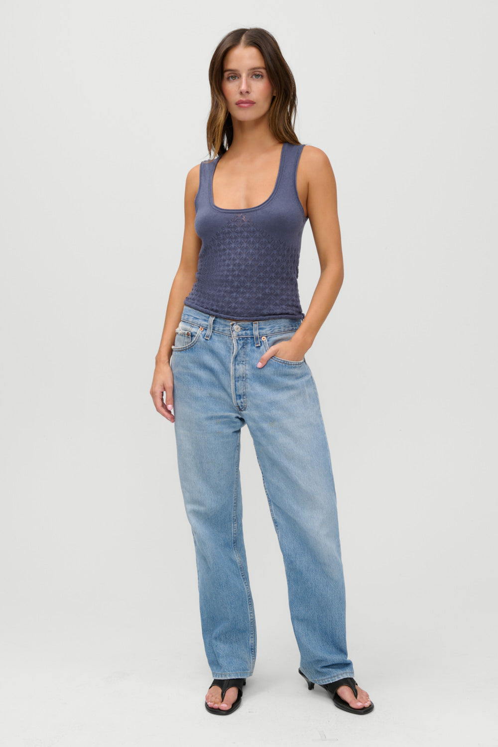 X Jennie Kyra Knit Tank Top - Night In Seoul - Image 6