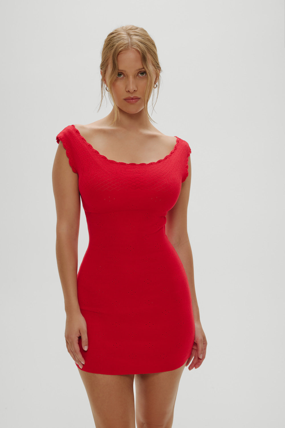 Alternative view of Leila Mini Dress - Red Rose