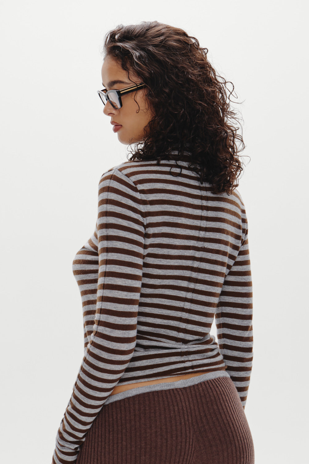Leo Knit Button Up Cardigan - Pebble - Image 5