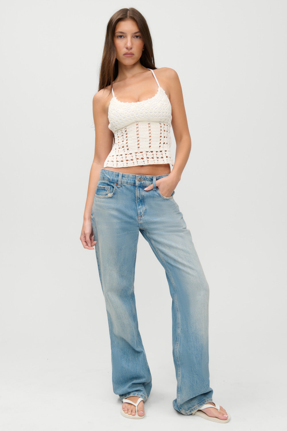 Alternative view of X Jennie Nari Crochet Tankini - Ivory Crochet
