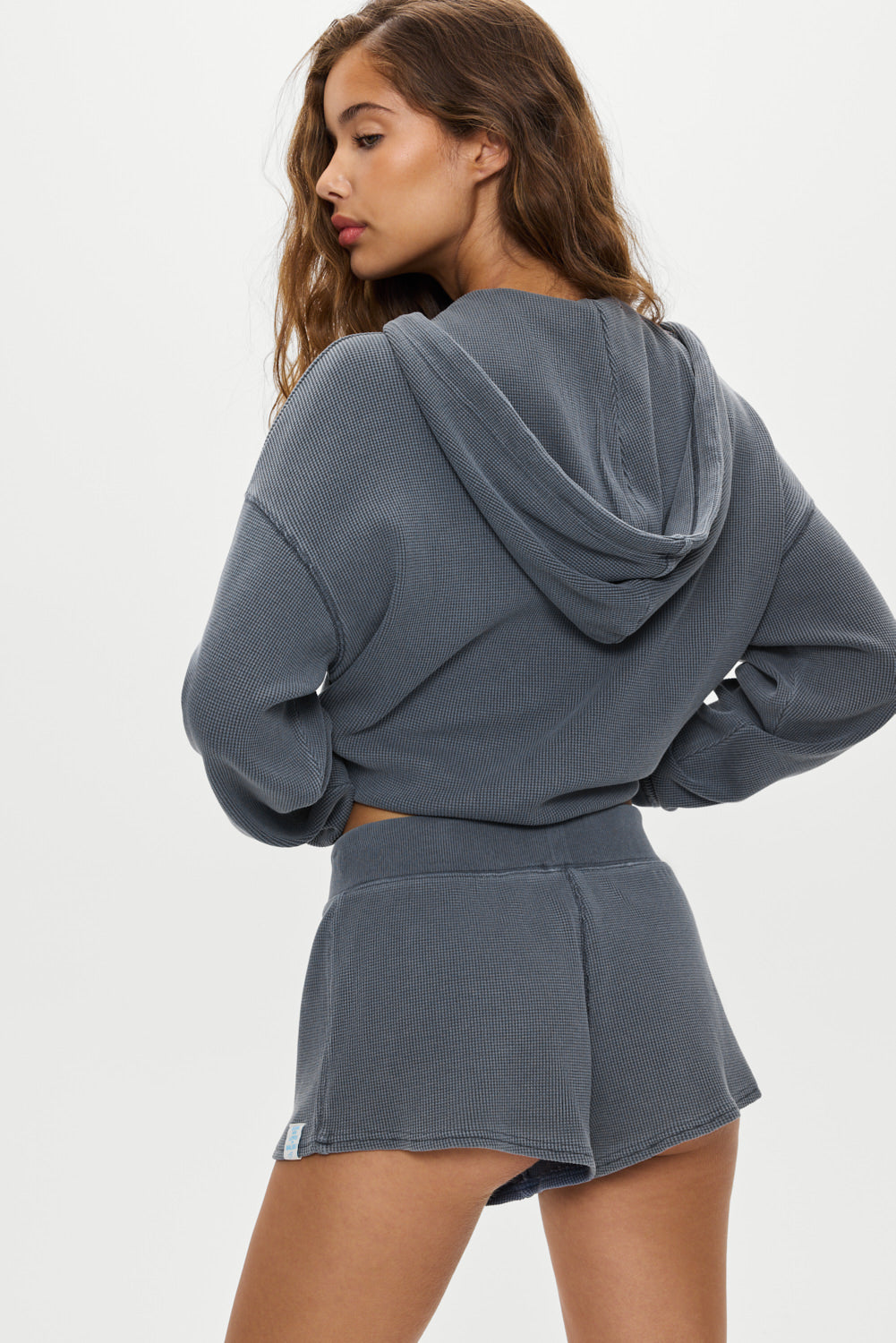 Alternative view of Noah Thermal Mini Shorts - Shadow Blue