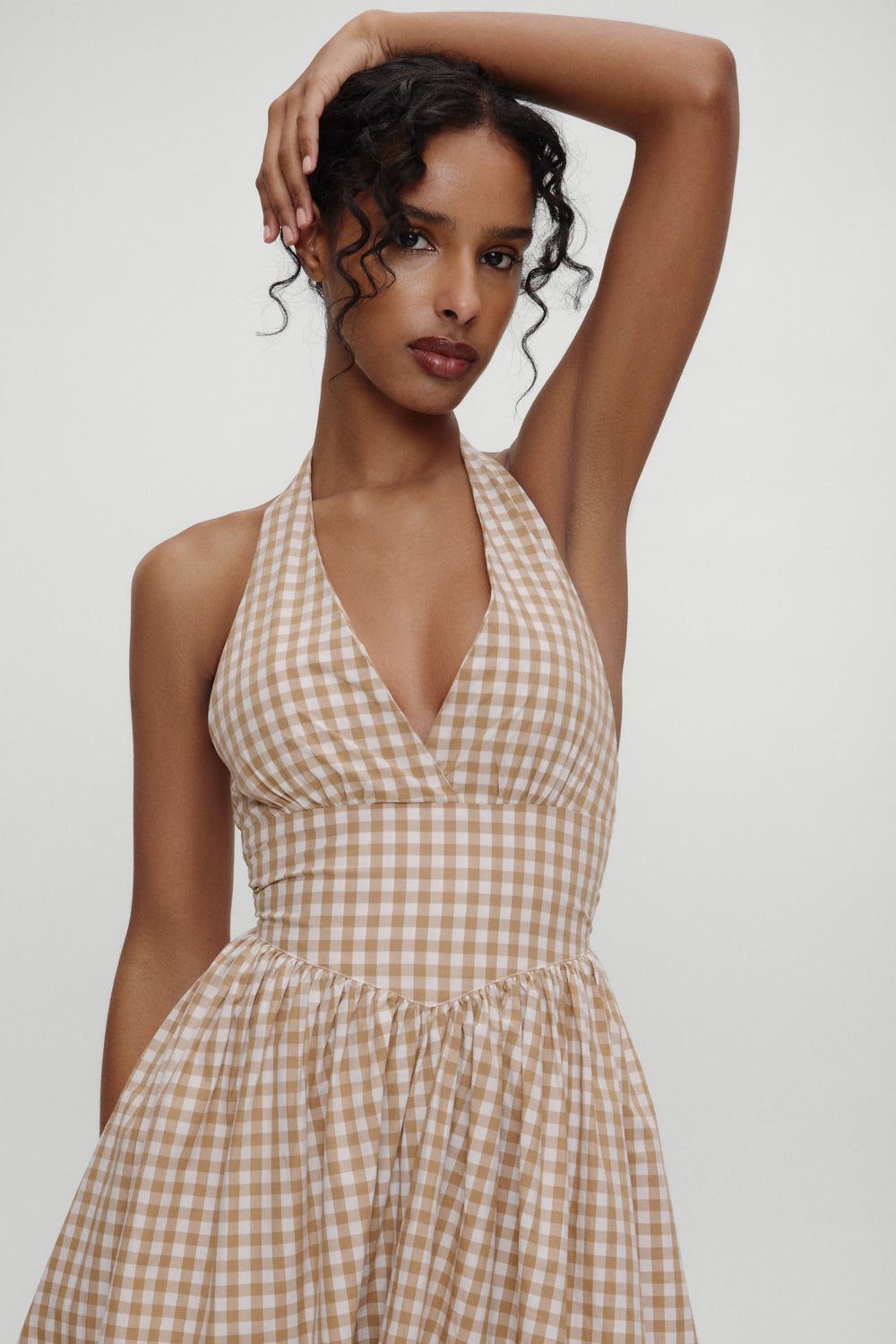 Alternative view of X Bella Hadid Prairie Midi Dress - Rodeo Gingham