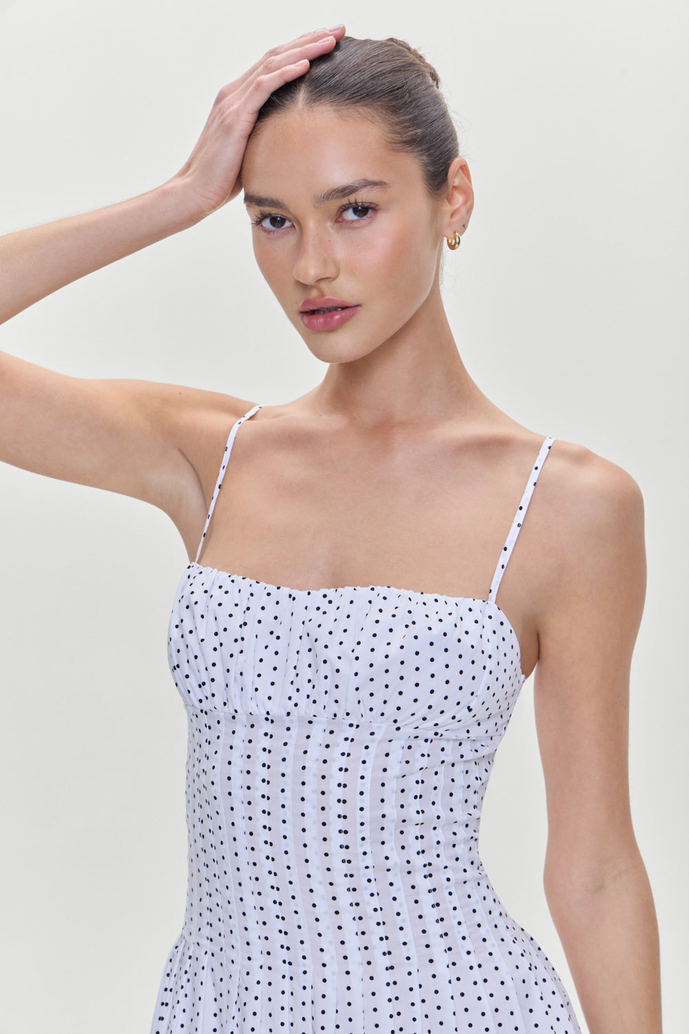 Reign Polka Dot Maxi Dress - White Polka Dot - Image 6