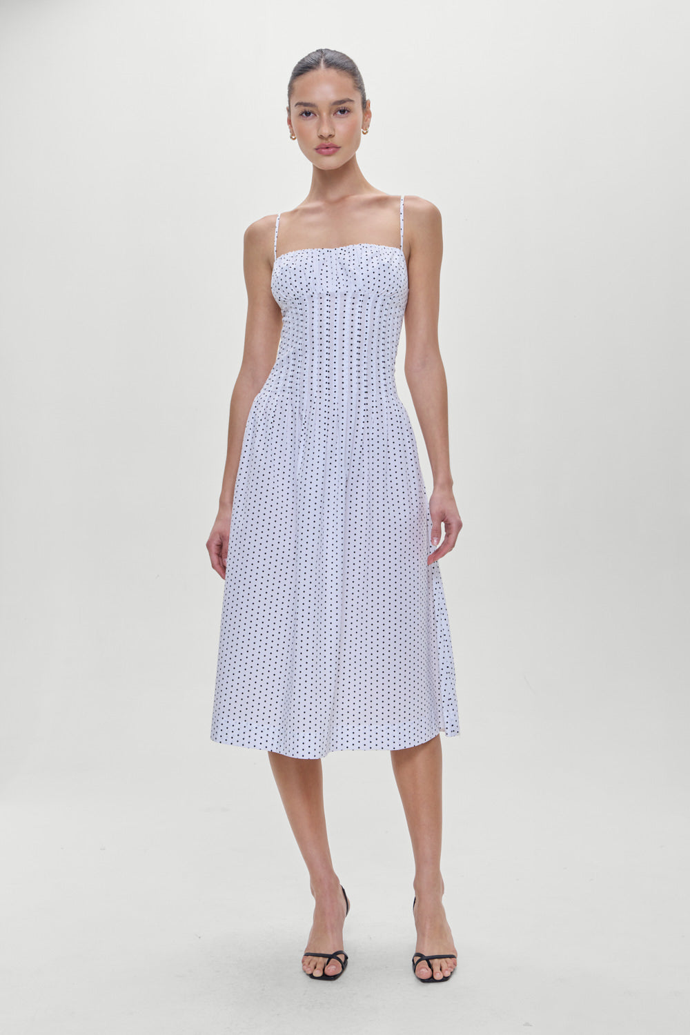 Reign Polka Dot Maxi Dress - White Polka Dot - Image 7
