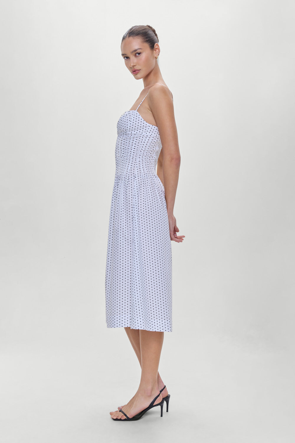 Reign Polka Dot Maxi Dress - White Polka Dot - Image 8