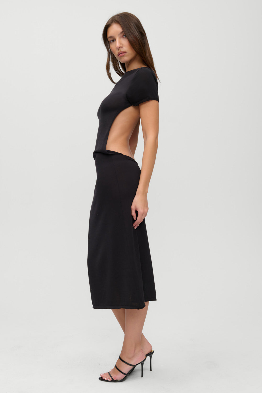 Alternative view of X Jennie Rosalie Knit Midi Dress - Black