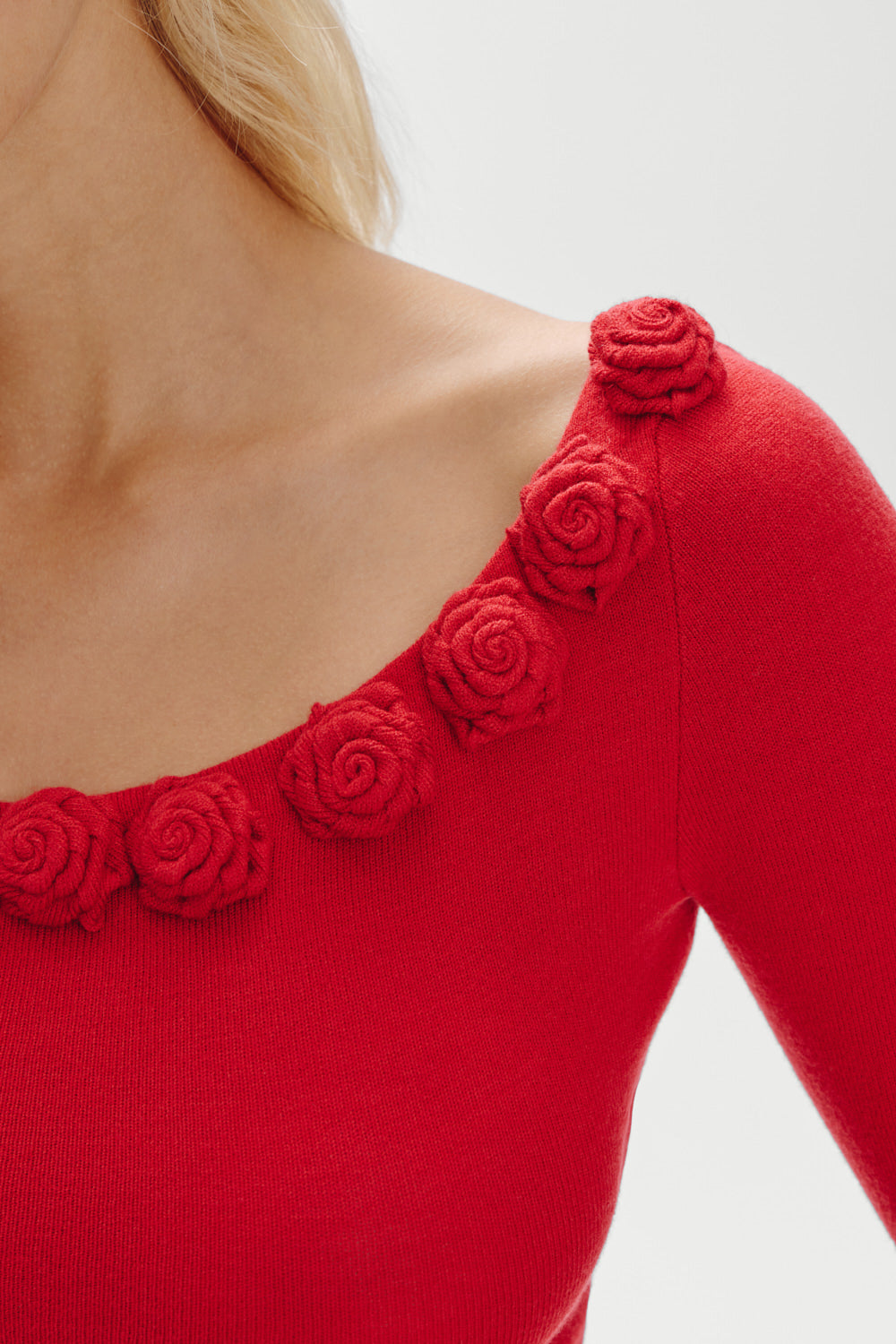 Rose Boat Neck Shirt - Heartstrings - Image 5