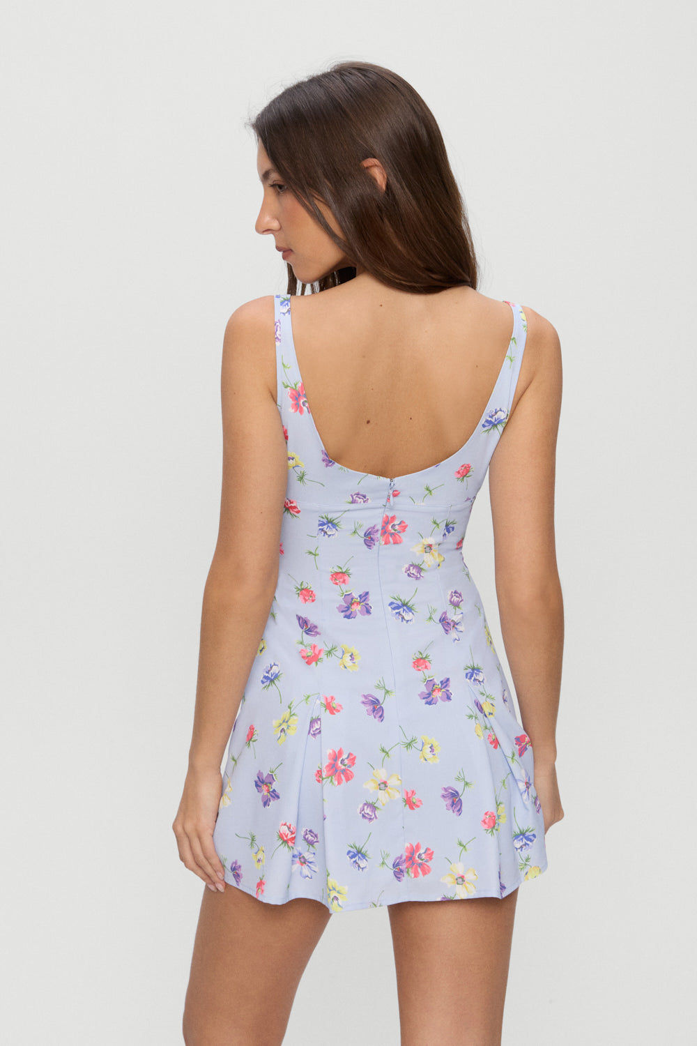 Siren Floral Mini Dress - Fresh Florals - Image 4