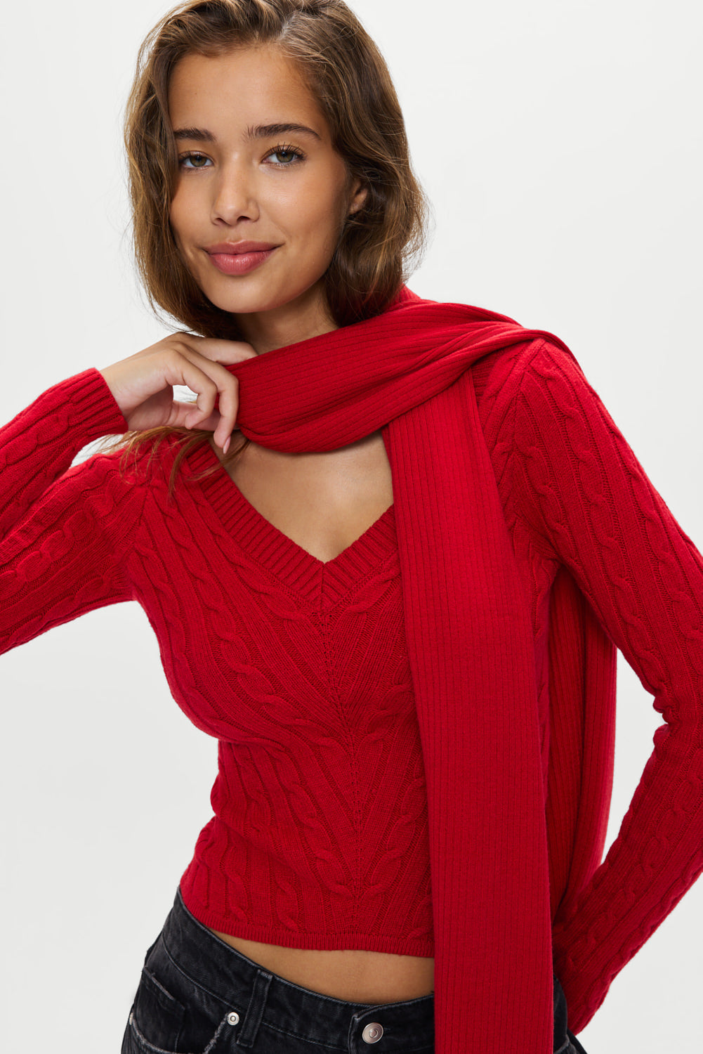 Snug Knit Scarf - Heartstrings - Image 3