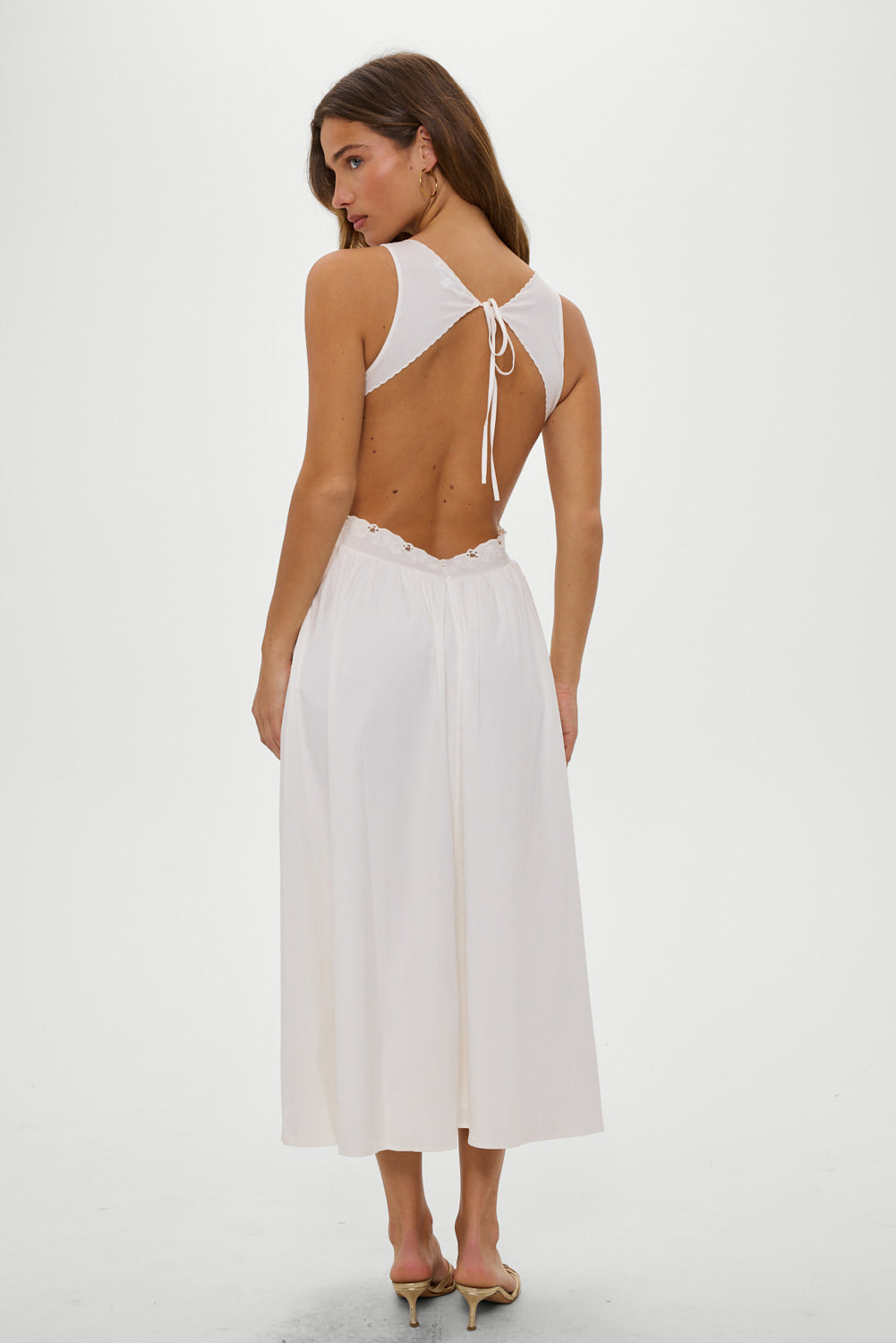 Soleil Backless Embroidered Midi Dress - Sleepy Angel - Image 4