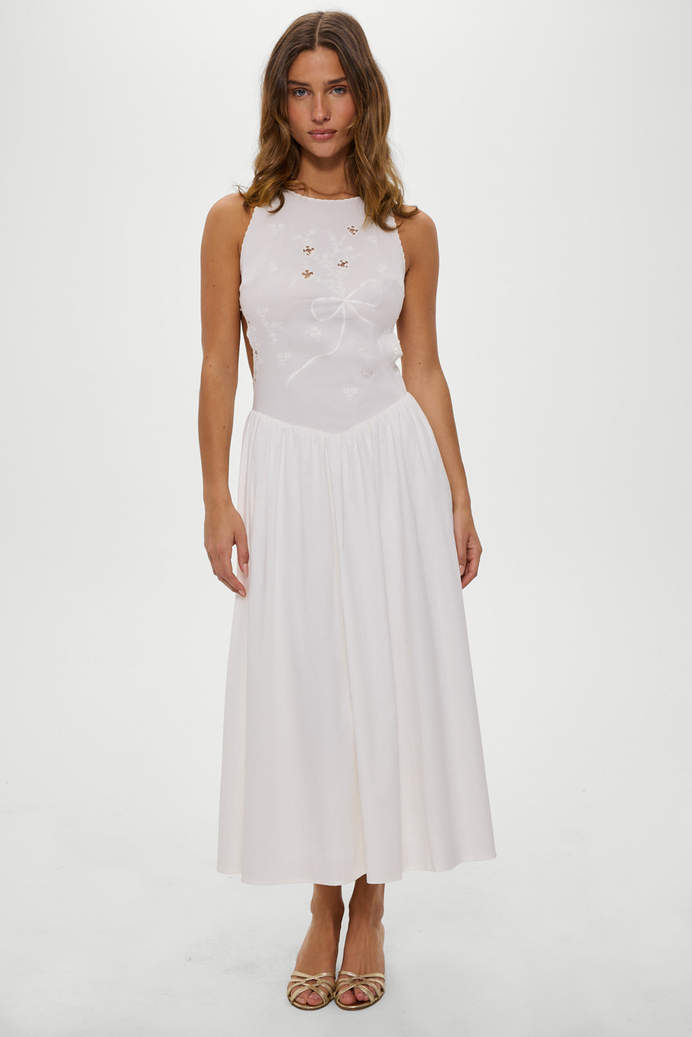 Alternative view of Soleil Backless Embroidered Midi Dress - Sleepy Angel