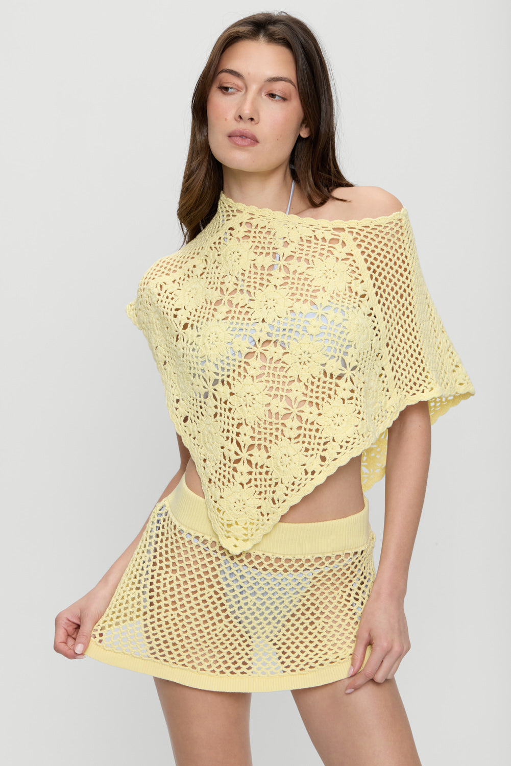 Adaline Crochet Mini Skirt - Whipped Butter - Image 6