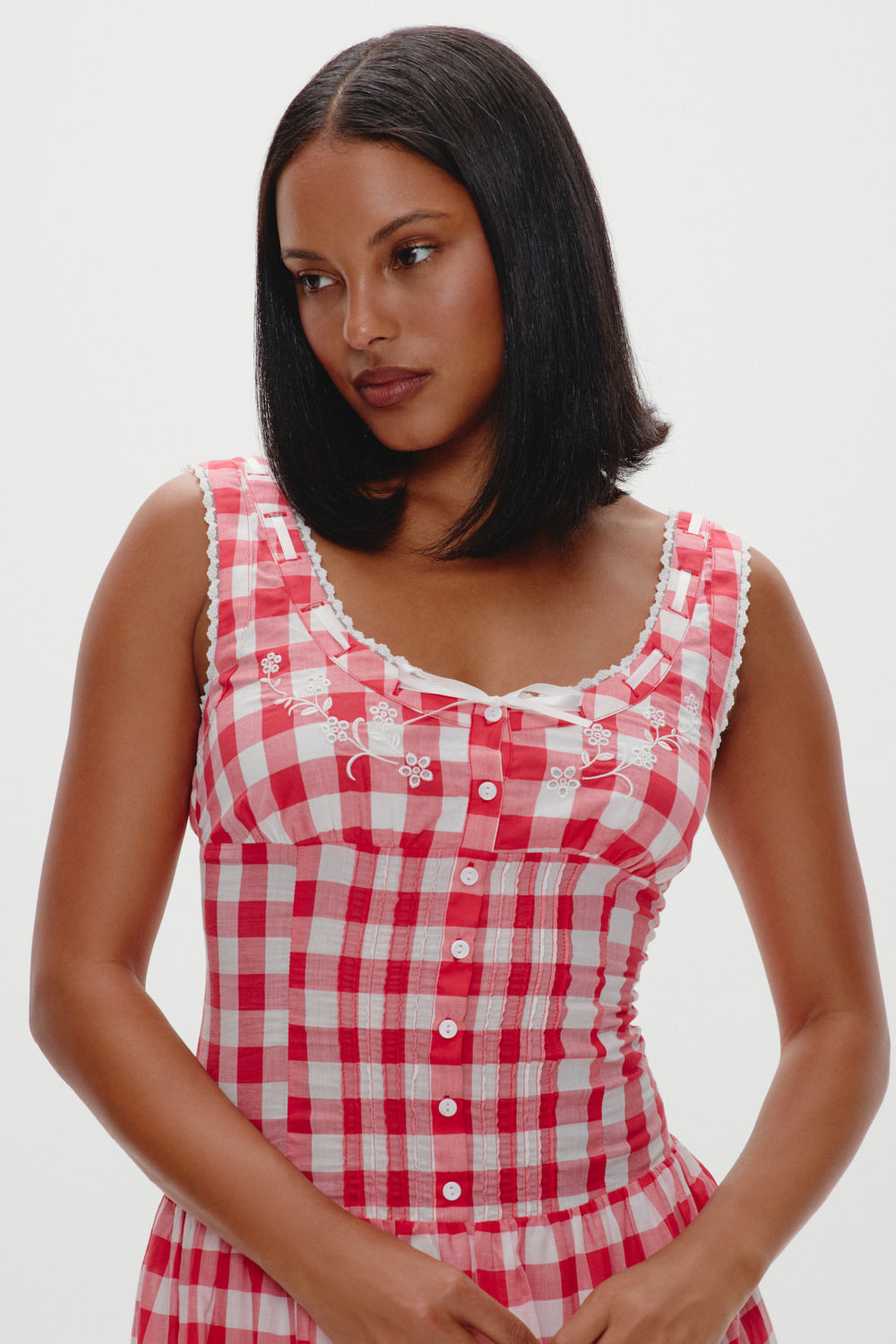 Alternative view of X Bella Hadid Southern Belle Midi Dress - Malibu Picnic