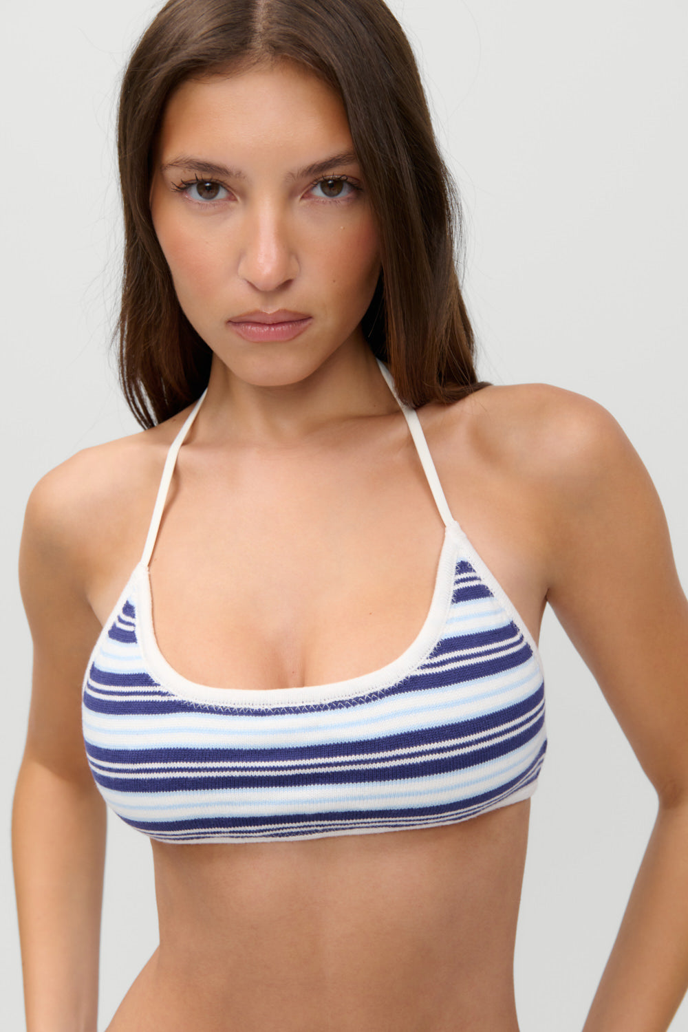 Alternative view of X Jennie Star Knit Bikini Top - Arctic Stripe