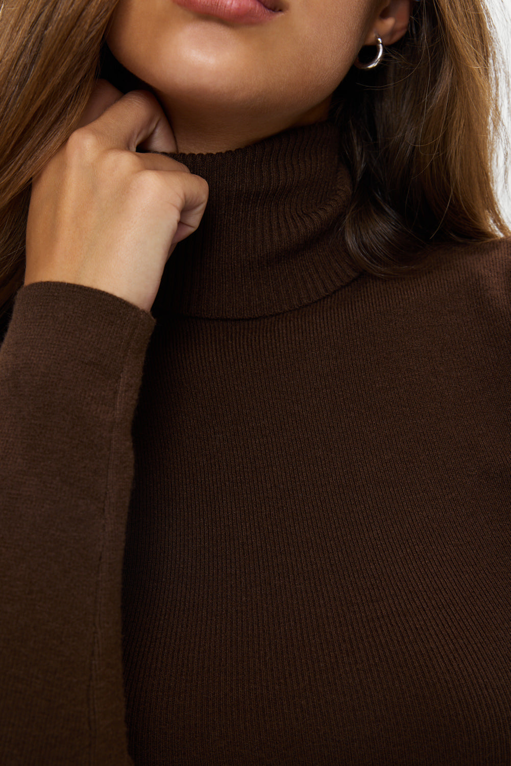 Tucker Knit Turtleneck Sweater - Amber - Image 6