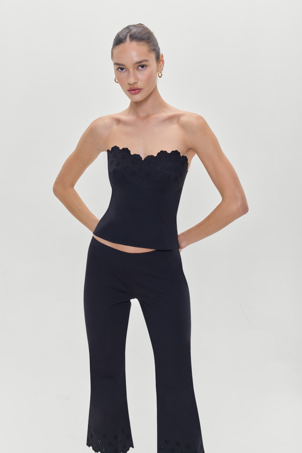 Twilight Embroidered Corset Top - Black - Image 5