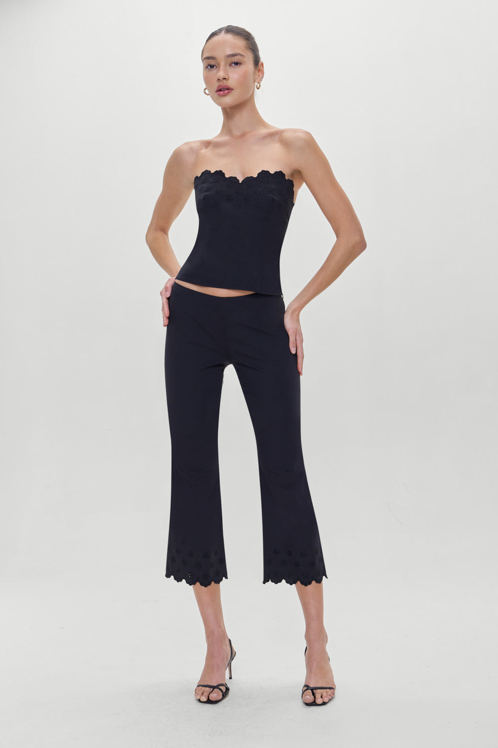 Twilight Embroidered Corset Top - Black - Image 7
