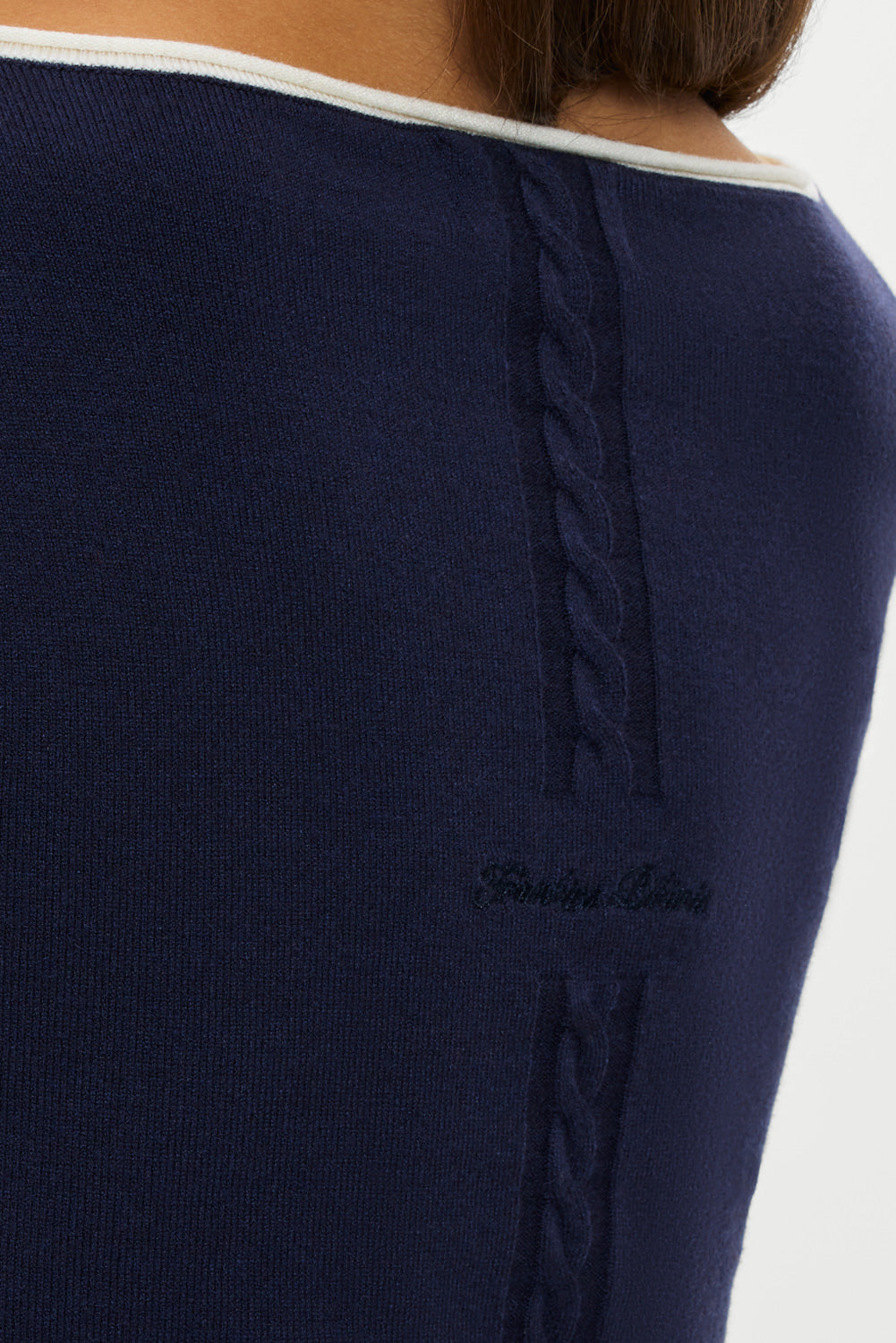 Vail Off The Shoulder Knit Shirt - Deep Sea - Image 6