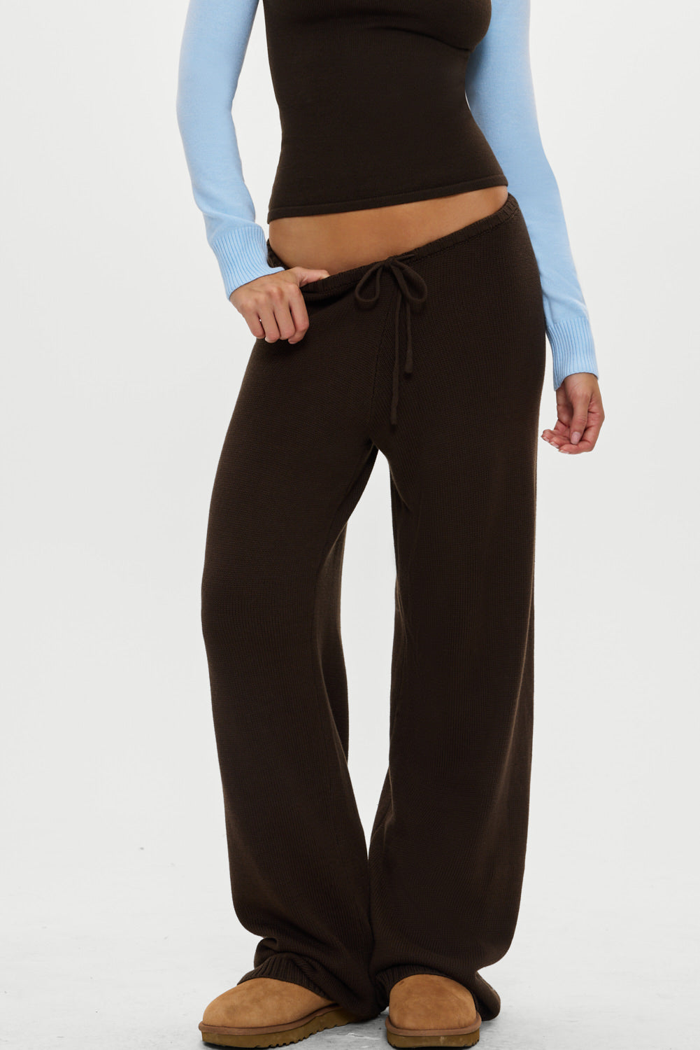 Alternative view of Wesley Knit Pants - Chocolate Brown