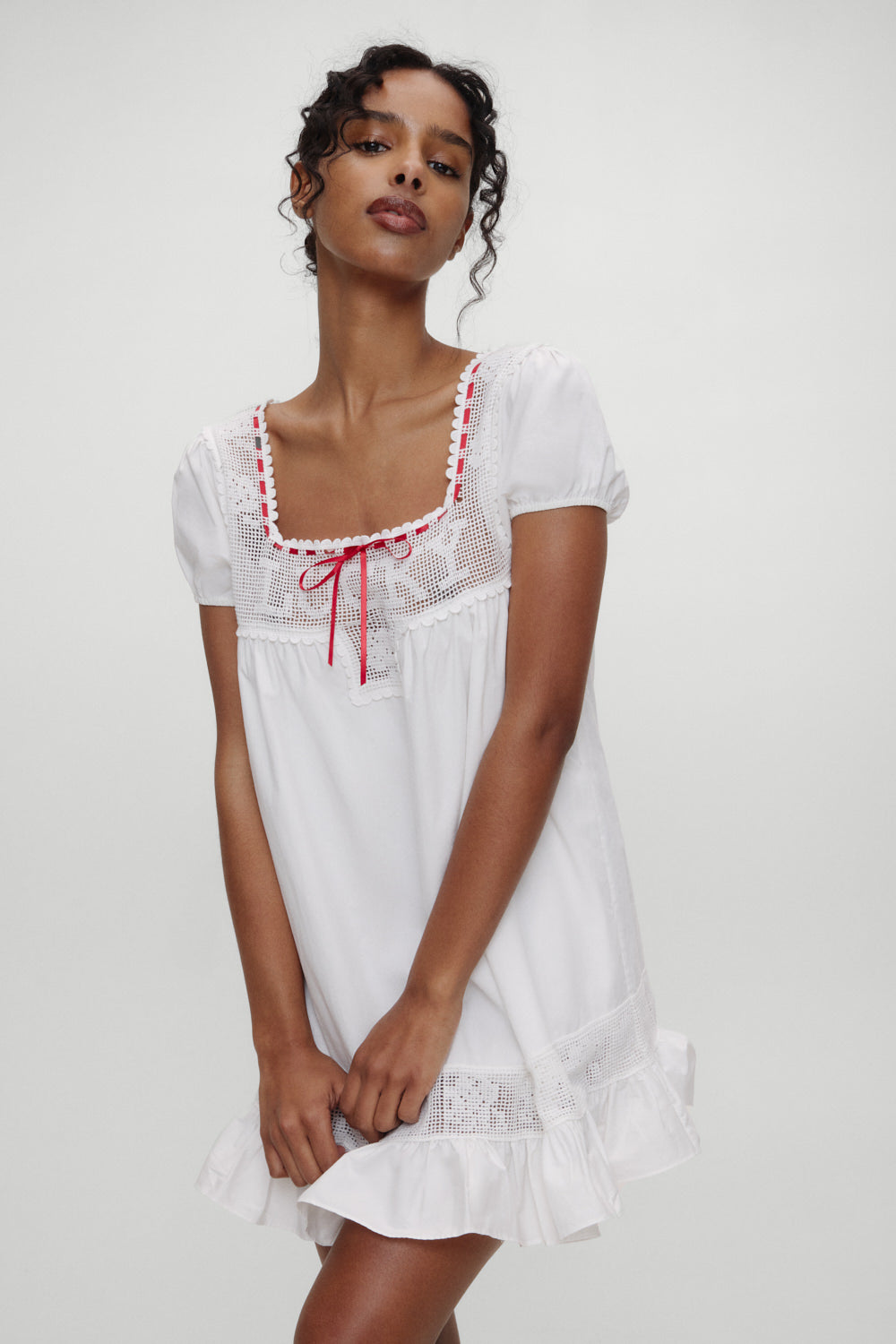 Alternative view of X Bella Hadid Western Poplin Mini Dress - White