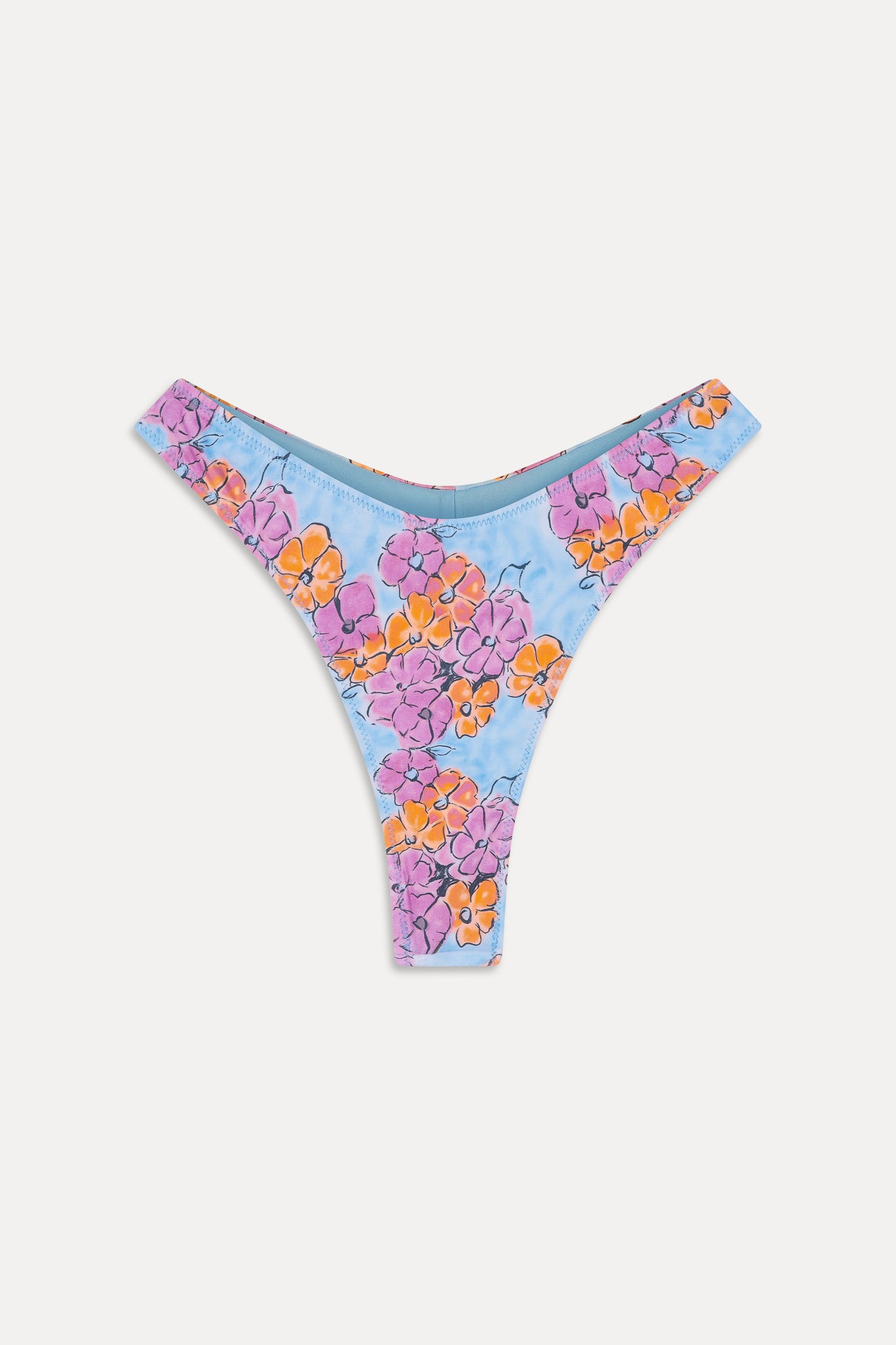 Full Moon Floral Micro Bikini Bottom - Color Me - Image 3