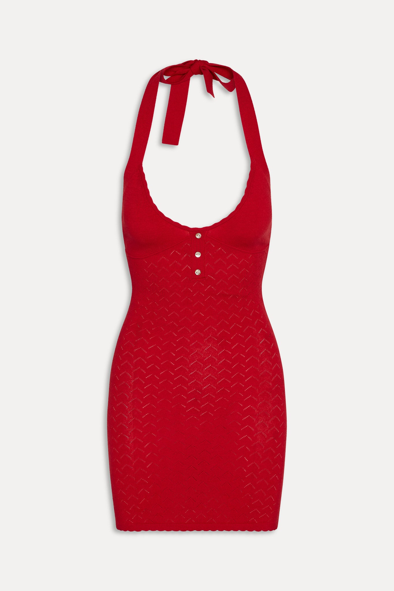 Glamour Halter Knit Mini Dress - Heartstrings - Image 3