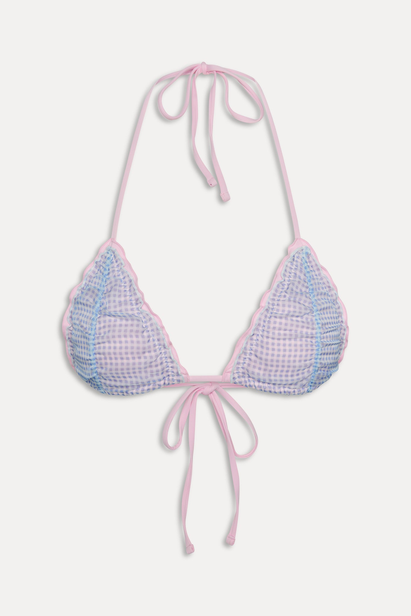 Isla Skimpy Gingham Bikini Top - Gingham Ribbon - Image 3