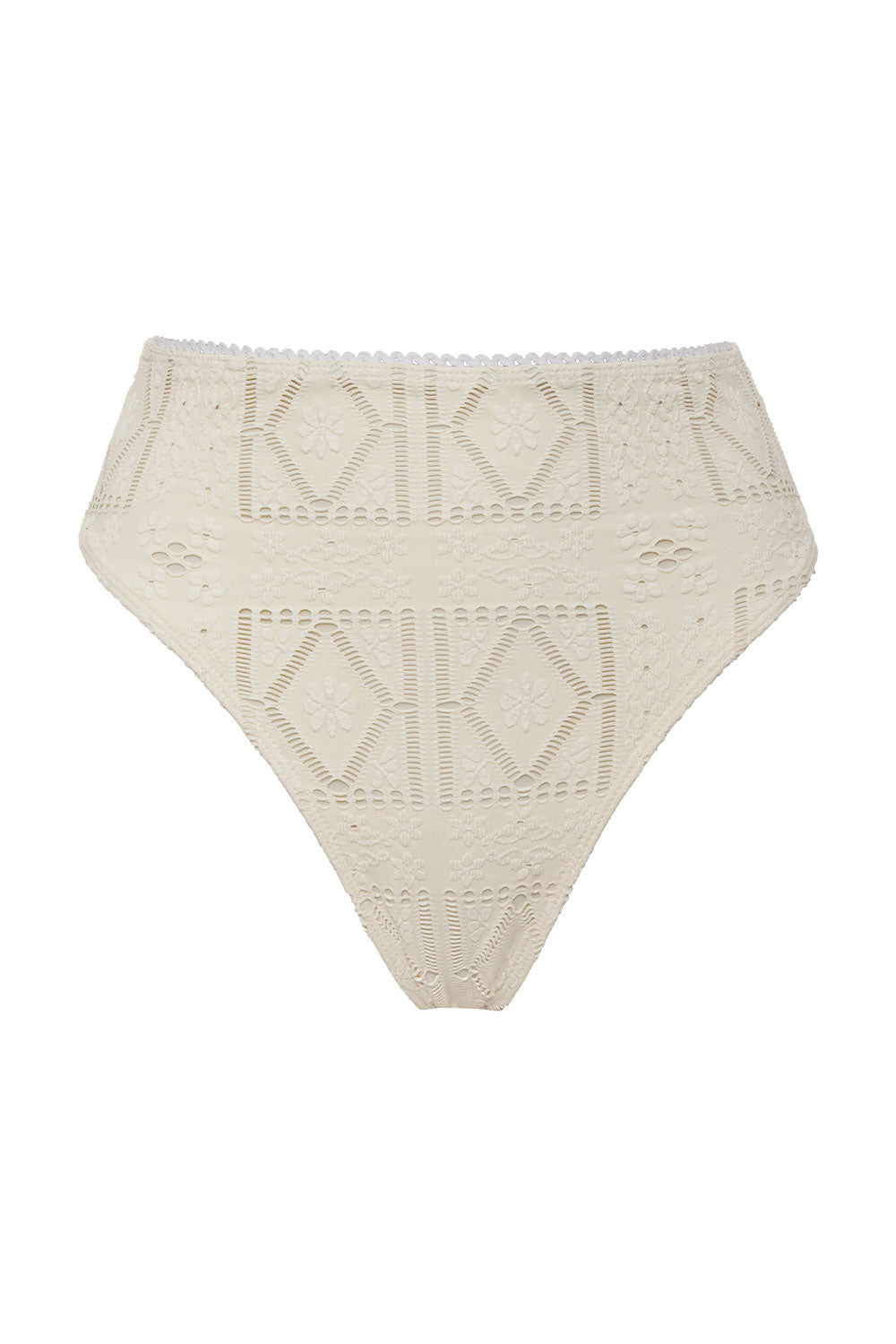 Jenna High Waist Bikini Bottom - Angel Dust - Image 5