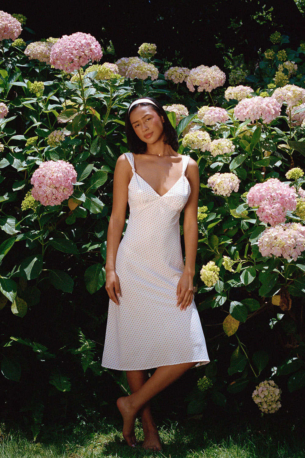 Alternative view of Gem Midi Slip Dress - Red Dot