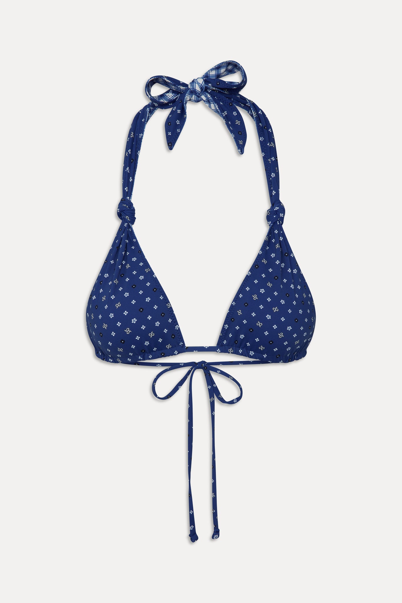 Kealy Reversible Halter Bikini Top - Starry Gingham - Image 3
