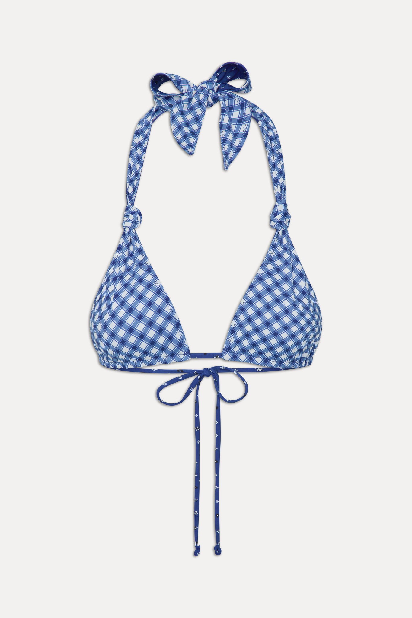 Kealy Reversible Halter Bikini Top - Starry Gingham - Image 4