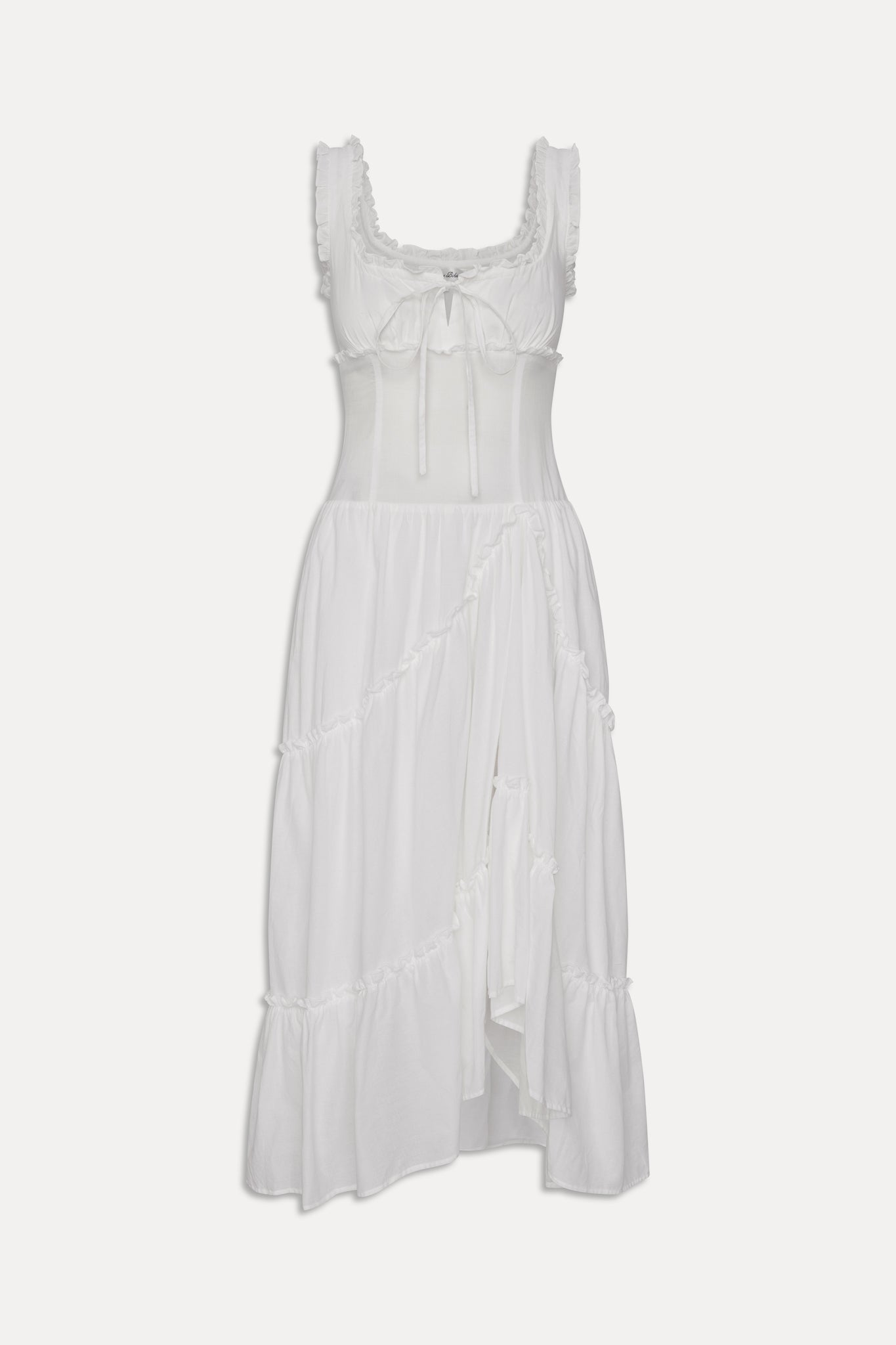 Keepsake Cotton Ruffle Maxi Dress - Daisy White - Image 3