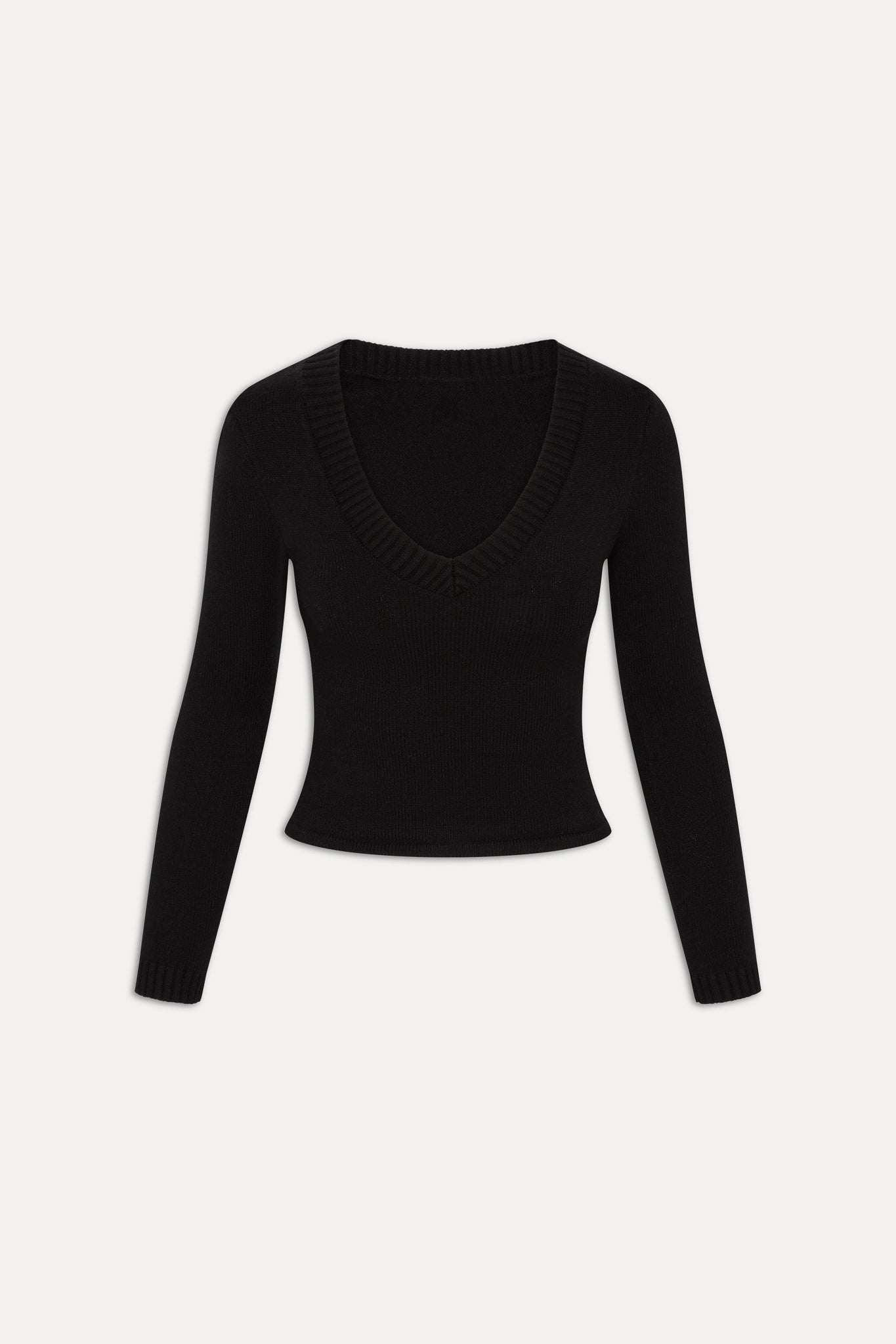 Kit V Neck Knit Sweater - Black - Image 3
