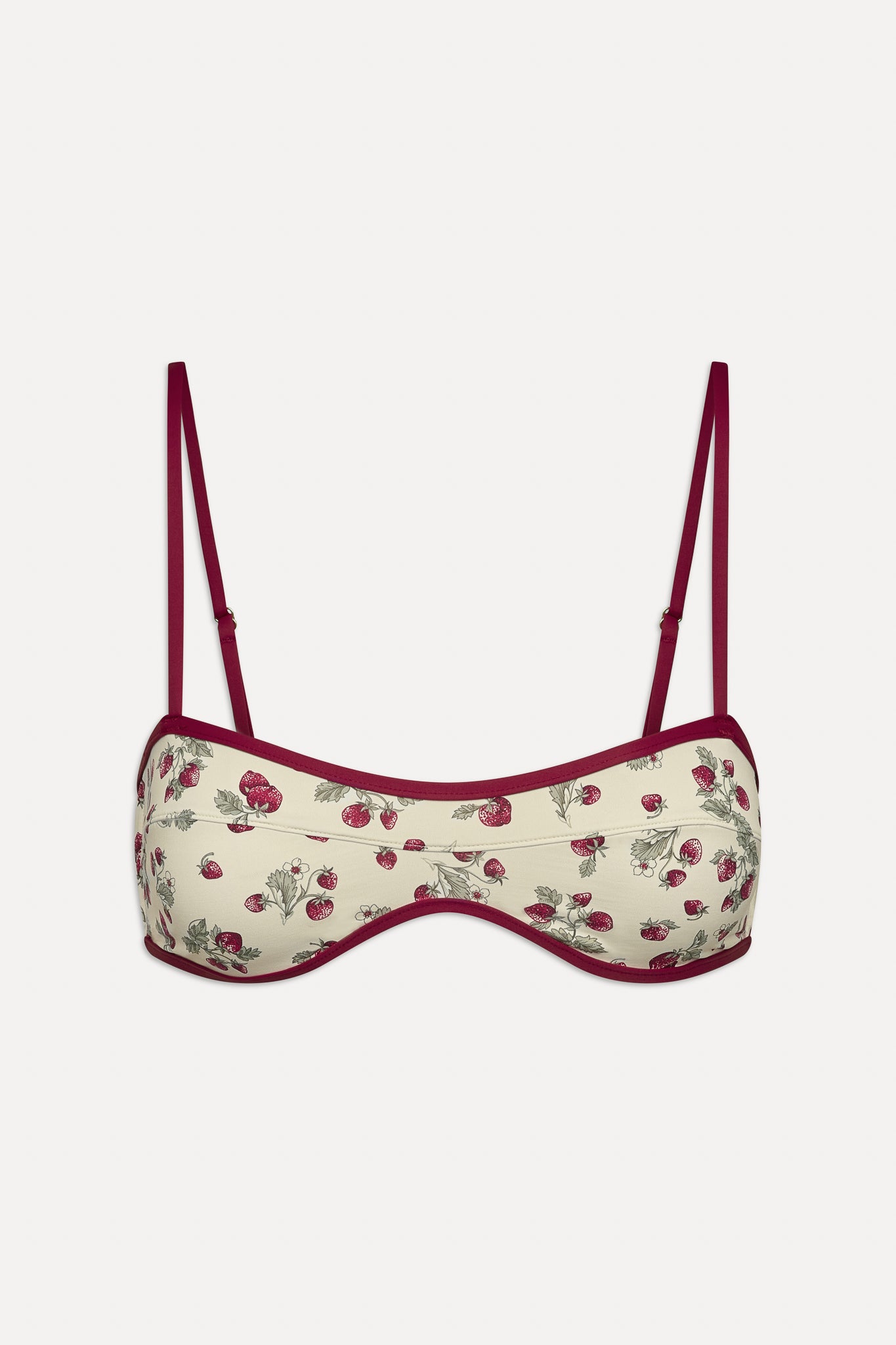 Lane Bandeau Bikini Top - Strawberry Field - Image 3