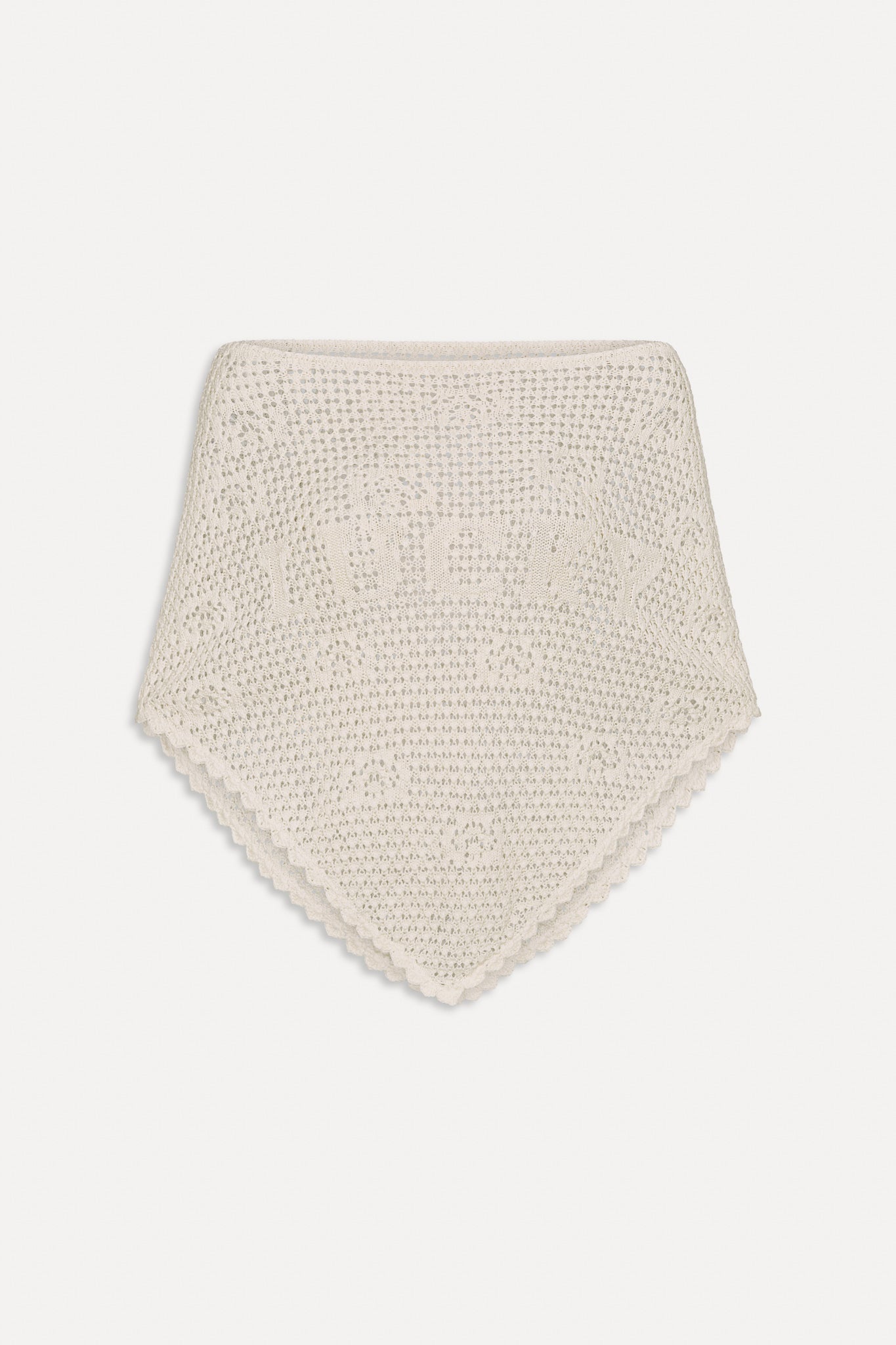 X Bella Hadid Western Crochet Poncho - White - Image 3