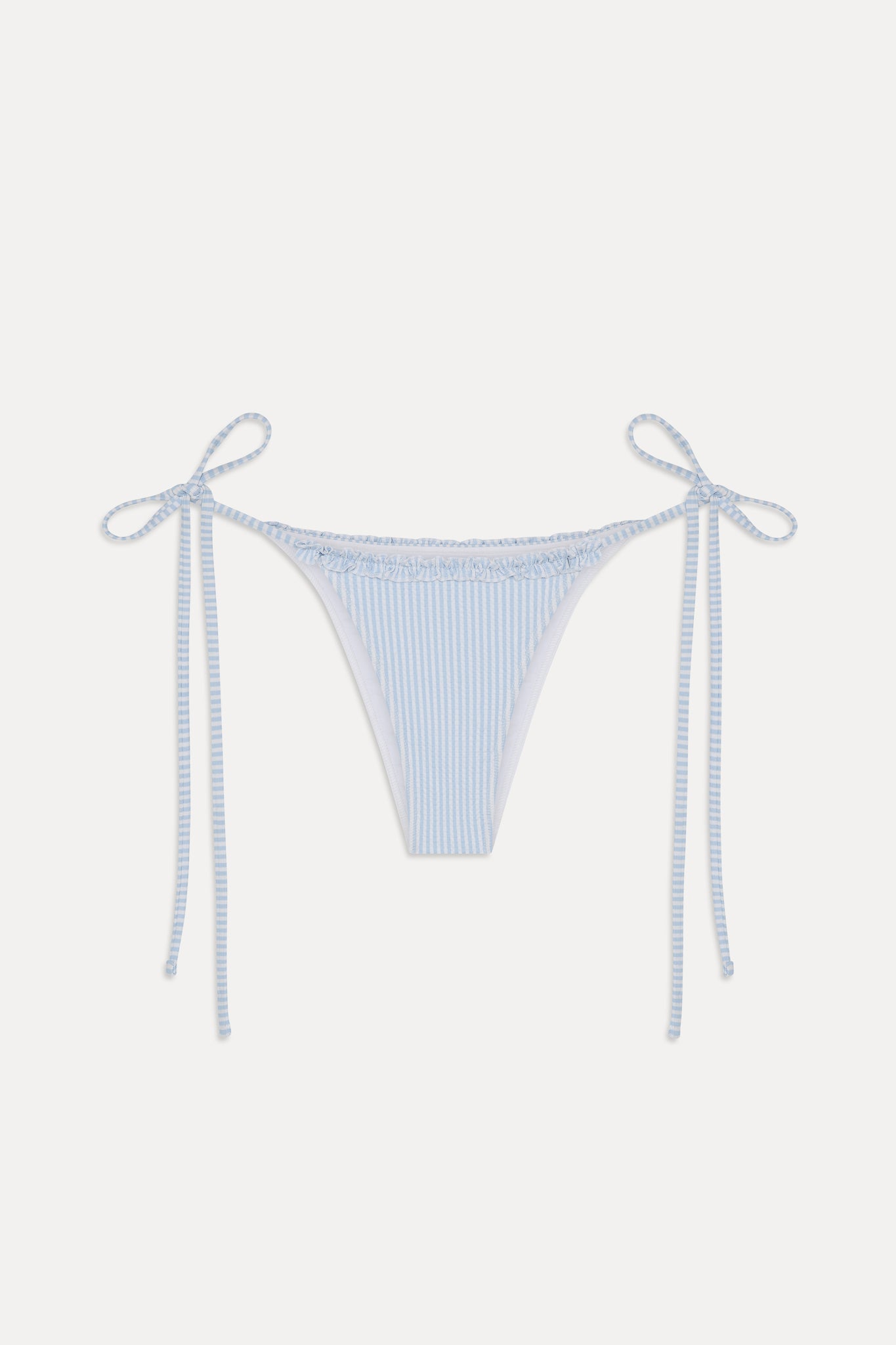 Mackenzie Ruffle String Bikini Bottom - Saltwater Stripe - Image 3